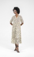SIXDO Floral Woven Midi Dress